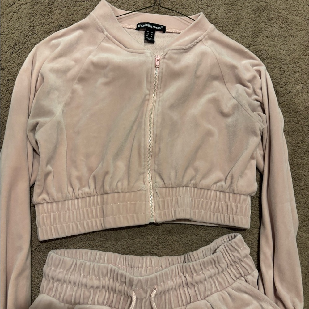 Charlotte Russe Blush Velour Set